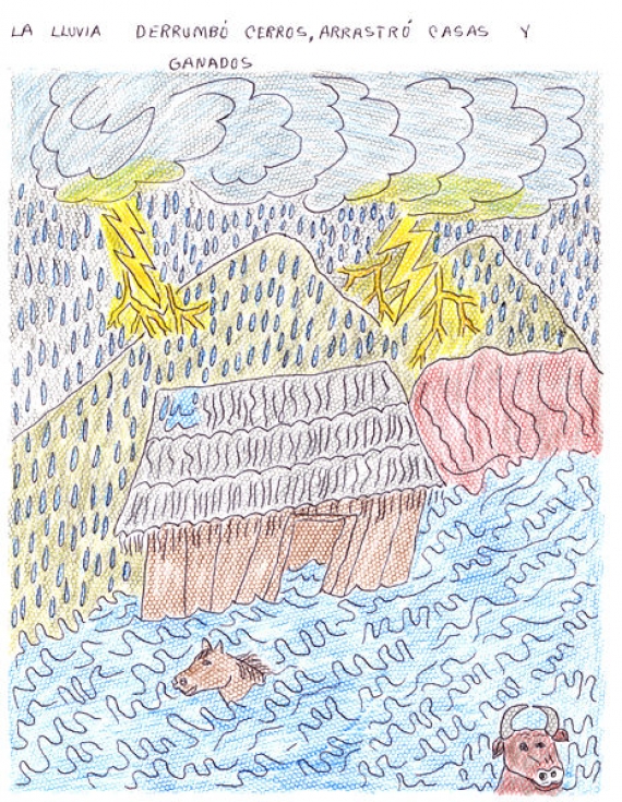 Octubre de 1999 en la Sierra Norte de Puebla: un niño dibuja la catástrofe