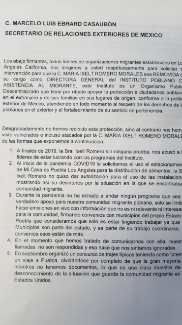 Nuevas cartas y firmas de migrantes mantienen la exigencia de destitución de directora del IPAM