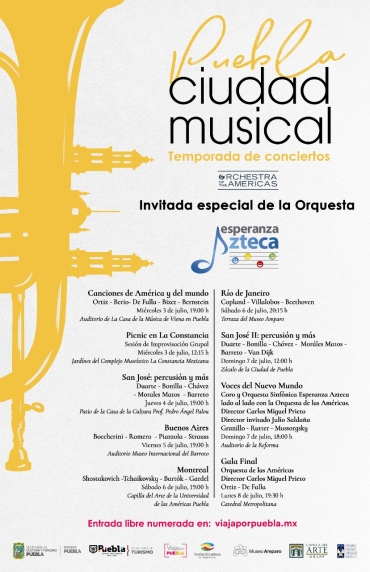 Puebla Ciudad Musical revive con la Orquesta Esperanza y la Orchestra of  the Americas